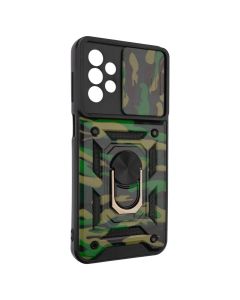 Чохол накладка для Samsung A23 5G Зелена Camouflage Camshield Serge Ring (Green Camouflage)