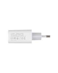 Зарядний пристрій XO L85C (2USB) 12W 2.4A + кабельType-C Білий (White)