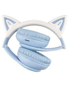 Бездротові повнорозмірні навушники Hoco W42 Cat Ear Блакитні (Blue)