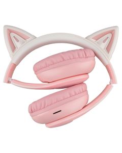Бездротові повнорозмірні навушники Hoco W42 Cat Ear Рожеві (Pink)