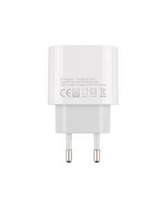 Зарядний пристрій DC CA-D20 (1 USB+1 USB-C) 2.4A Білий (White)