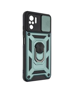 Чохол накладка для Xiaomi Redmi Note 10 Pro Camshield Serge Ring Зелена (Green)