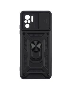 Чохол накладка для Xiaomi Redmi Note 10 Pro Camshield Serge Ring Чорна (Black)