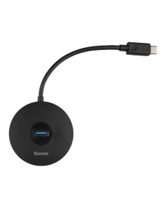 USB хаб Baseus Round Box Type-C to USB 3.0+3USB 2.0 Чорний (Black)