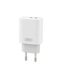Зарядний пристрій XO L85C (2USB) 12W 2.4A + кабель Lightning Білий (White)