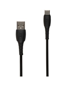 USB-кабель XO NB-P163 2.4A 1м Type-C Чорний (Черный)