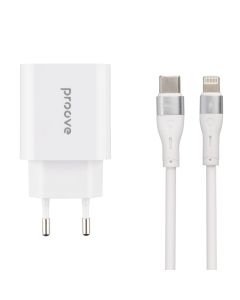 Зарядное устройство Proove Rapid 20W (1USB-C) + кабель Type-C to Lightning Белый (White)