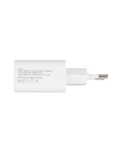 Зарядное устройство Proove Rapid 20W (1USB-C) + кабель Type-C to Lightning Белый (White)