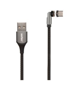USB кабель Sertec ST-064 Magnetic Type-C 1m Чорний (Black)