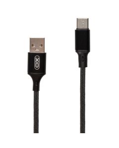 USB-кабель XO NB143 с оплеткой 2A Type-C Черный (Black)