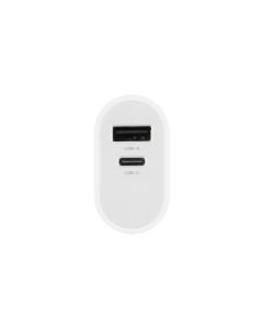 Зарядний пристрій DC CA-D20 (1USB + 1USB-C) 2.4A + кабель Micro-USB Білий (White)