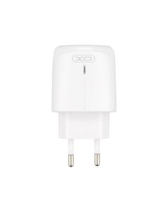 Зарядное устройство XO L114 (1USB + 1USB-C) PD 20W + кабель Type-C to Type-C Белый