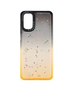 Чехол-накладка для Motorola E13 Shiny-S Черный Оранжевый (Black Orange)