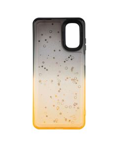 Чехол-накладка для Motorola E13 Shiny-S Черный Оранжевый (Black Orange)