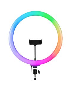 Кільцева світлодіодна RGB LED лампа Walker WLR-3350R (33см)