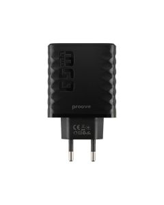 Зарядний пристрій Proove Speed Surge Gan 65W (1USB + 2USB-C) Чорний (Black)