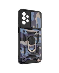 Чохол накладка для Samsung A23 5G Camshield Camouflage Serge Ring Фіолетова (Purple)