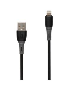 USB-кабель XO NB225 двухцветный Lightning 2.4A 1м Черный (Black)