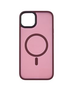 Чохол накладка для iPhone 15 Plus WAVE Matte Insane MagSafe Червона (Dark Red)