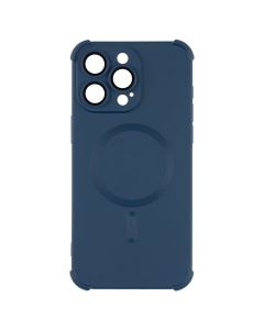 Чохол-накладка для iPhone 15 Pro Max Silk Touch с технологией MagSafe, синего цвета (Blue).