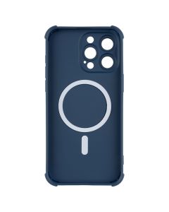 Чохол-накладка для iPhone 15 Pro Max Silk Touch с технологией MagSafe, синего цвета (Blue).