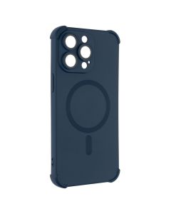 Чохол-накладка для iPhone 15 Pro Max Silk Touch с технологией MagSafe, синего цвета (Blue).