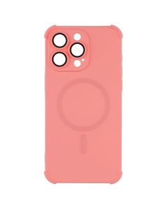 Чехол накладка для iPhone 15 Pro Max Silk Touch с MagSafe Оранжевый (Персиковый)