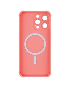 Чехол накладка для iPhone 15 Pro Max Silk Touch с MagSafe Оранжевый (Персиковый)