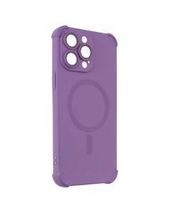 Чехол накладка для iPhone 15 Pro Max Silk Touch с MagSafe Фиолетовый (Purple)