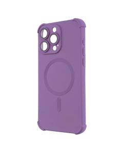 Чехол накладка для iPhone 15 Pro Max Silk Touch с MagSafe Фиолетовый (Purple)