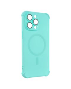 Чехол-накладка для iPhone 15 Pro Max Silk Touch с технологией MagSafe Зеленый (Бирюзовый)