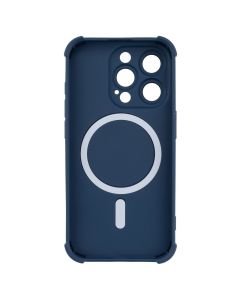 Чохол накладка для iPhone 15 Pro Silk Touch with MagSafe Синя (Blue)