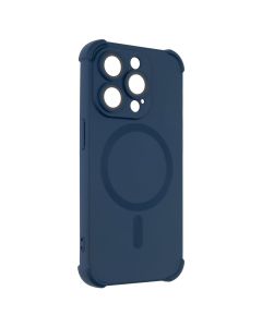 Чохол накладка для iPhone 15 Pro Silk Touch with MagSafe Синя (Blue)