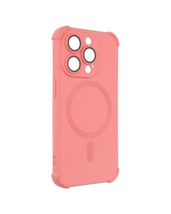 Чехол-накладка для iPhone 15 Pro Silk Touch с технологией MagSafe Оранжевый (Персик)