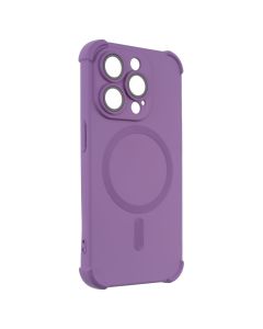 Чехол-накладка для iPhone 15 Pro Silk Touch с технологией MagSafe Фиолетовый (Purple)