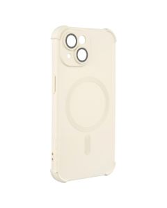 Чохол накладка для iPhone 15 Silk Touch with MagSafe Біла (White)