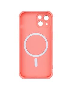 Чехол накладка для iPhone 15 Silk Touch с MagSafe Оранжевый (Персиковый)