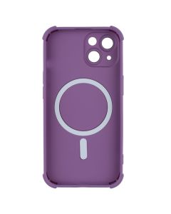 Чохол накладка для iPhone 15 Silk Touch with MagSafe Фіолетова (Purple)