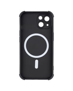 Чохол накладка для iPhone 15 Silk Touch with MagSafe Чорна (Black)