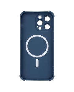 Чехол накладка для iPhone 14 Pro Max Silk Touch с MagSafe Синий