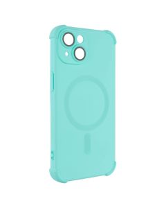 Чохол накладка для iPhone 14 Silk Touch with MagSafe Зелена (Turquoise)