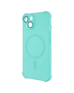 Чохол накладка для iPhone 14 Silk Touch with MagSafe Зелена (Turquoise)