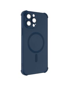 Чехол-накладка для iPhone 13 Pro Max Silk Touch с технологией MagSafe, синий (Blue).