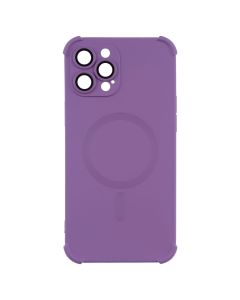 Чехол-накладка для iPhone 12 Pro Max Silk Touch с технологией MagSafe Фиолетовый (Purple)