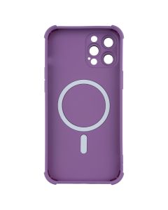 Чехол-накладка для iPhone 12 Pro Max Silk Touch с технологией MagSafe Фиолетовый (Purple)