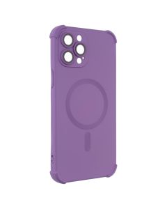Чехол-накладка для iPhone 12 Pro Max Silk Touch с технологией MagSafe Фиолетовый (Purple)