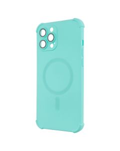 Чехол накладка для iPhone 12 Pro Max Silk Touch с MagSafe Зеленый (Бирюзовый)