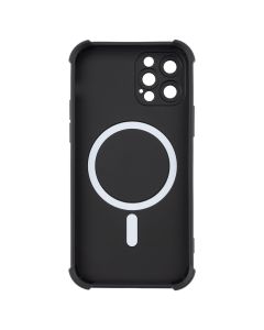 Чохол накладка для iPhone 12 Pro Silk Touch with MagSafe Чорна (Black)