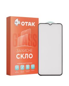 Захисне скло для TECNO Pop 6 Pro 3D Чорне (Black)