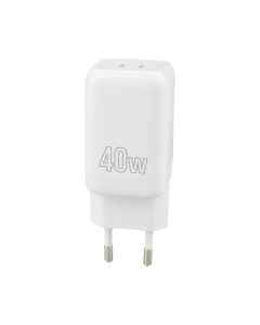 Зарядний пристрій Proove Silicone Power (2USB-C) 40W Білий (White)